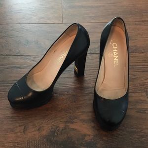 Classic black Chanel pumps